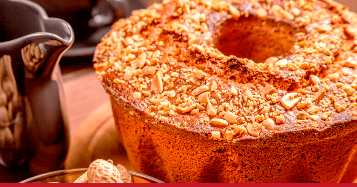 Bolo de amendoim com farinha de arroz